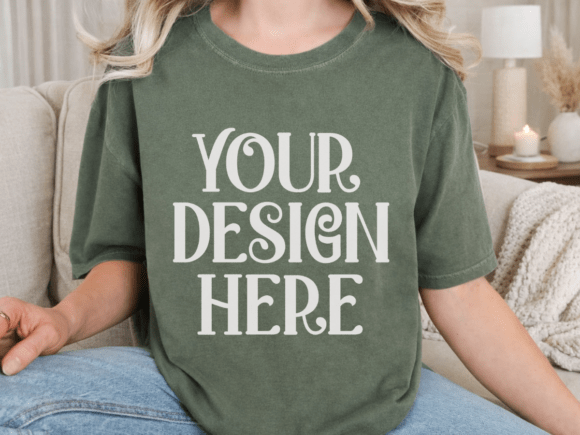 Download Comfort Colors 1717 Moss T-shirt Mockup - Mockup Collection