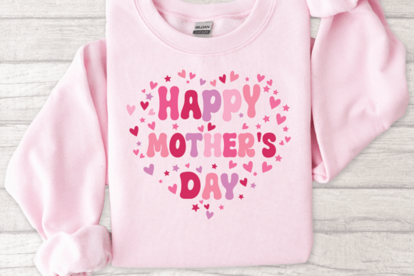Download Happy MotherDay with Hearts and Star Svg - Happy Collection